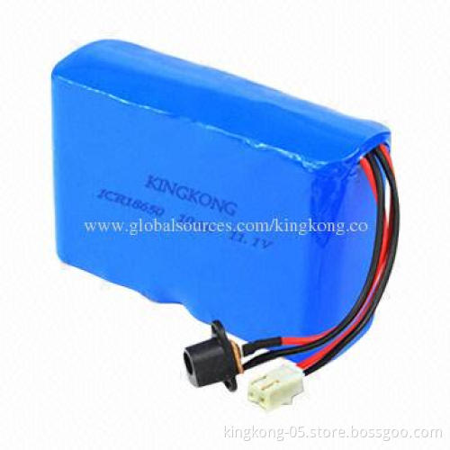 Lithium Battery Pack with 11.1V Voltage, 10Ah Capacity, B Ultra-sonic Wave